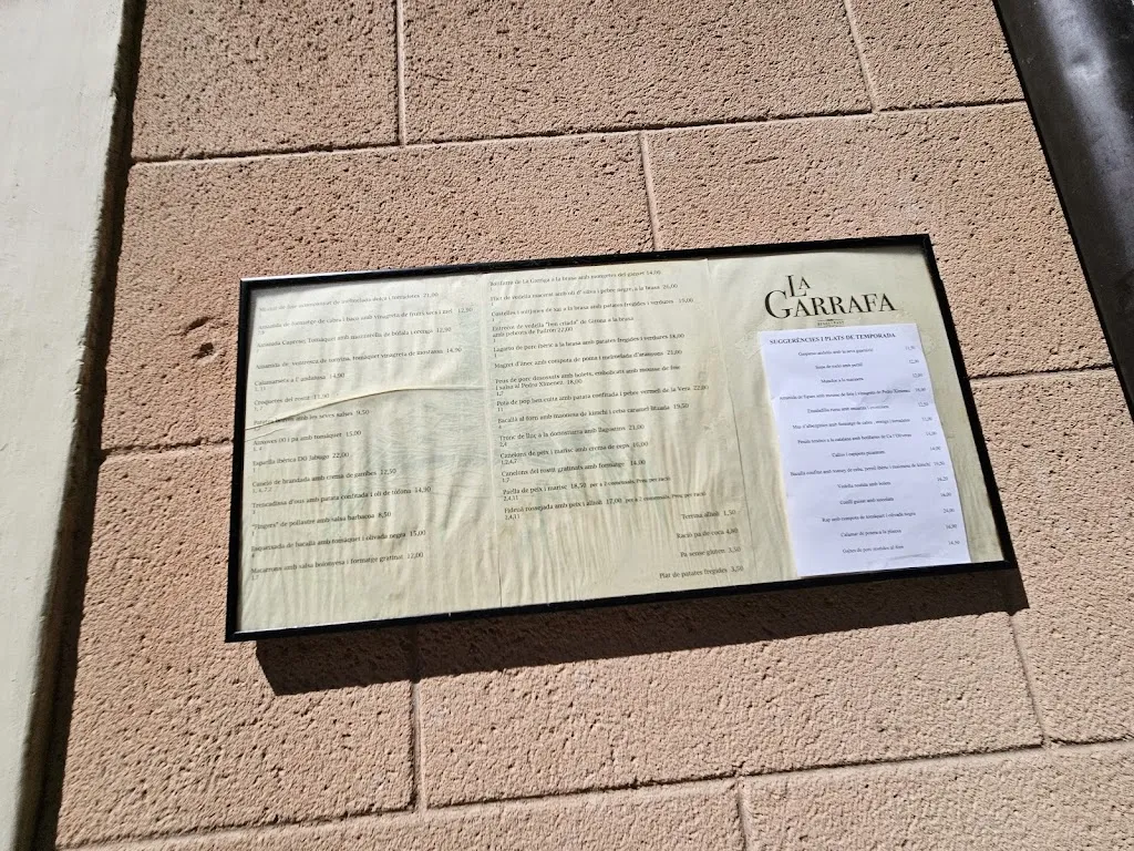 Menu_Restaurant La Garrafa_Garriga La_image_1