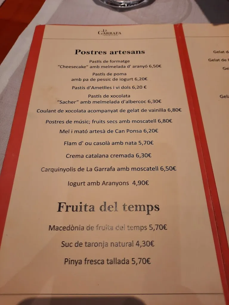 Menu_Restaurant La Garrafa_Garriga La_image_3
