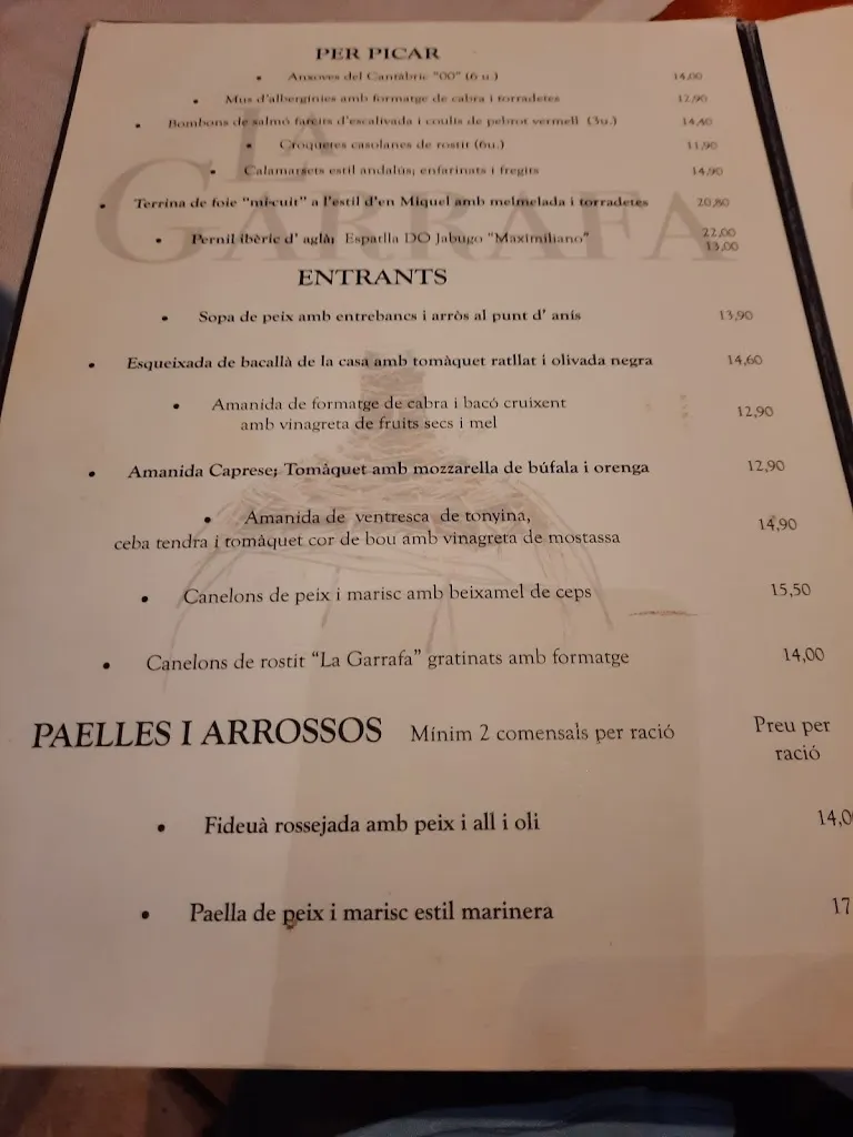 Menu_Restaurant La Garrafa_Garriga La_image_4