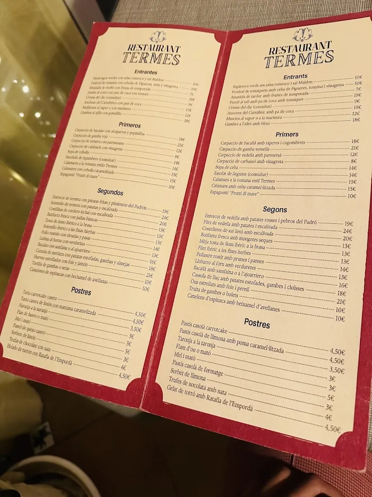 Menu_RESTAURANT TERMES LA GARRIGA_Garriga La_image_2