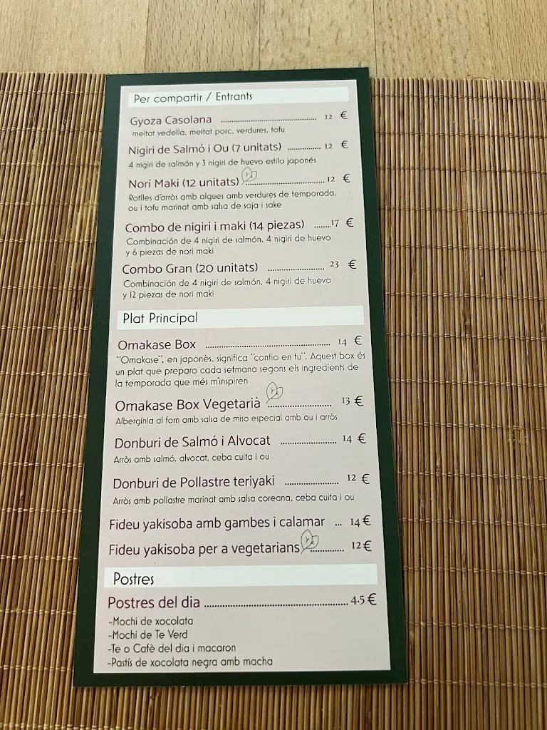 Menu_MINA'S_Garriga La_image_2