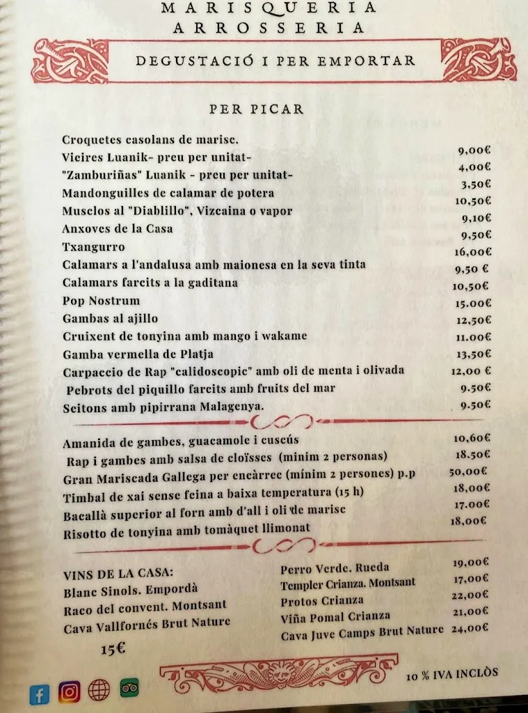 Menu_Luanik, Marisqueria i Arrosseria_Garriga La_image_3