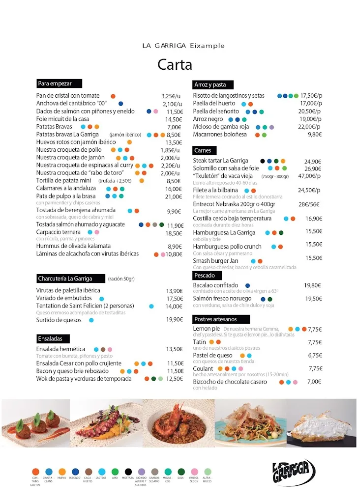 Menu_La Garriga Eixample restaurant_Garriga La_image_3
