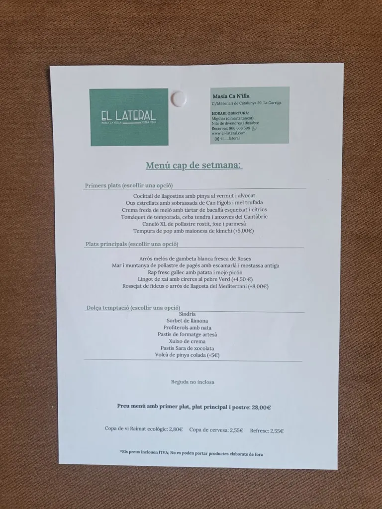 Menu_Restaurant EL LATERAL La Garriga_Garriga La_image_3