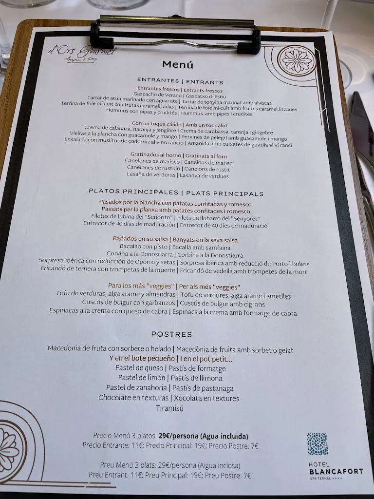 Menu_Restaurante D'Ors Gourmet_Garriga La_immagine_1