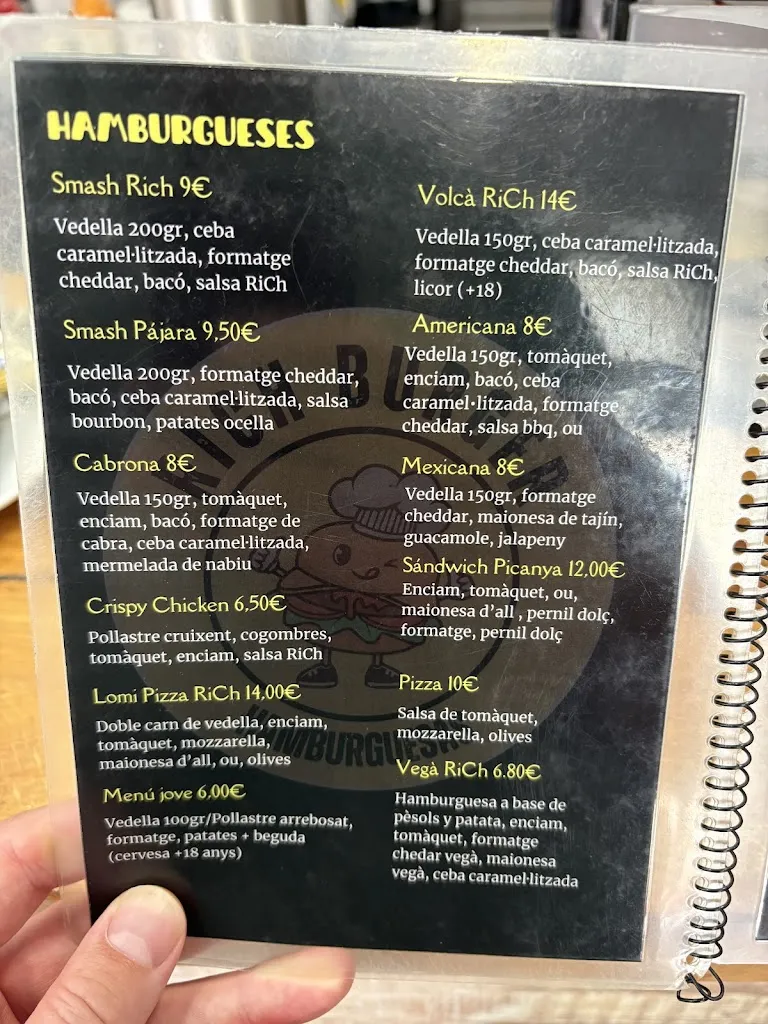 Menu_RiCh Burger_Garriga La_image_1