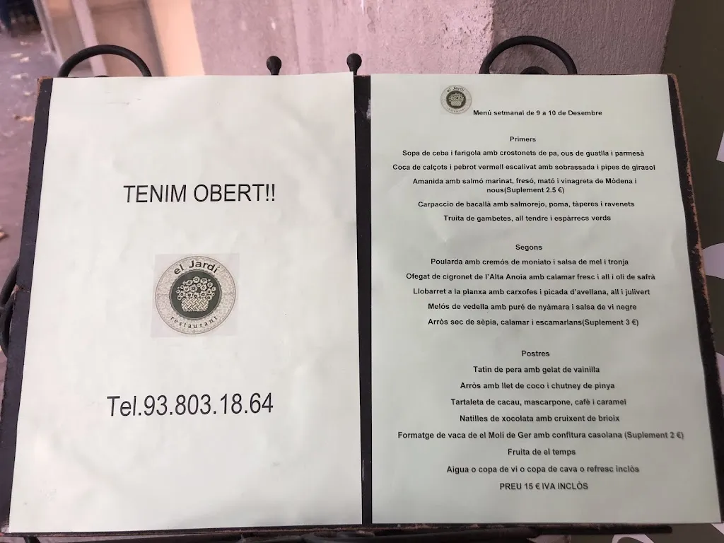 Menu_Restaurant El Jardí Igualada_Igualada_image_2