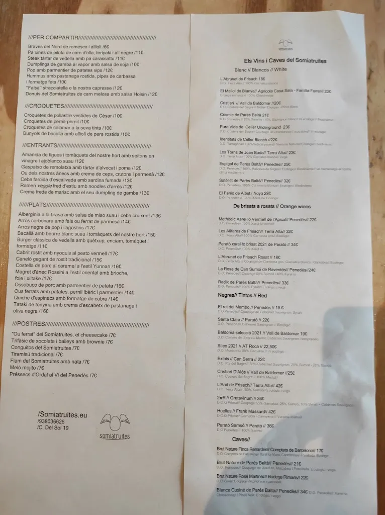 Menu_Hotel Somiatruites_Igualada_image_2
