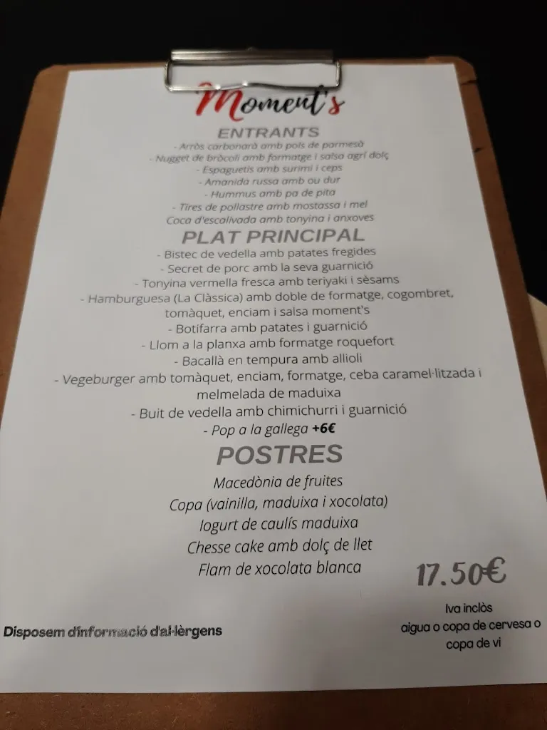 Menu_Moment’s Igualada_Igualada_image_1