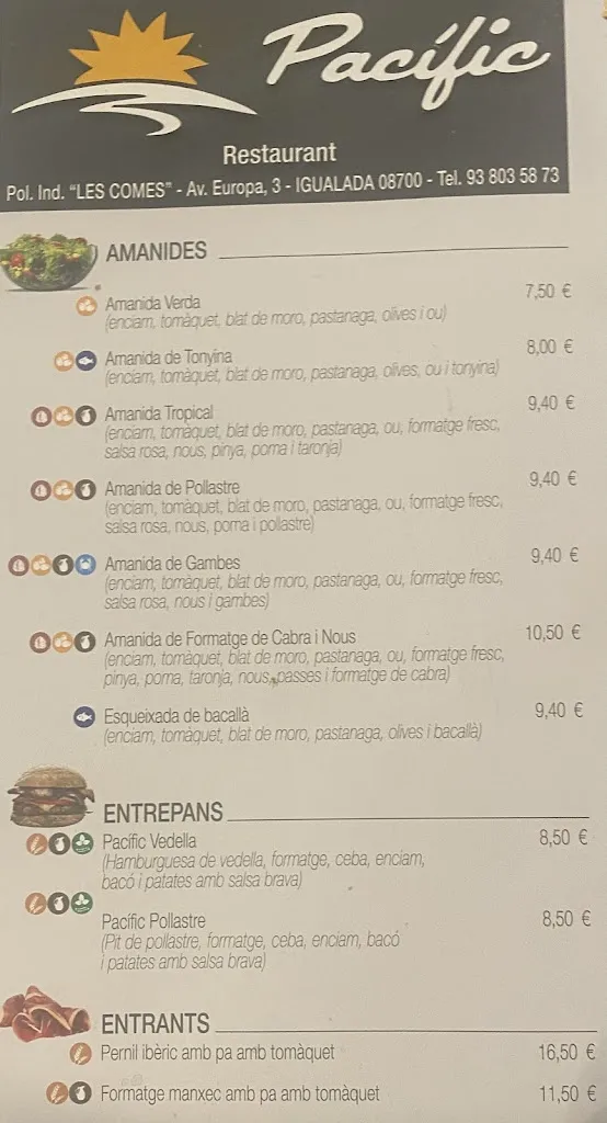 Menu_Restaurant Pacífic_Igualada_image_1