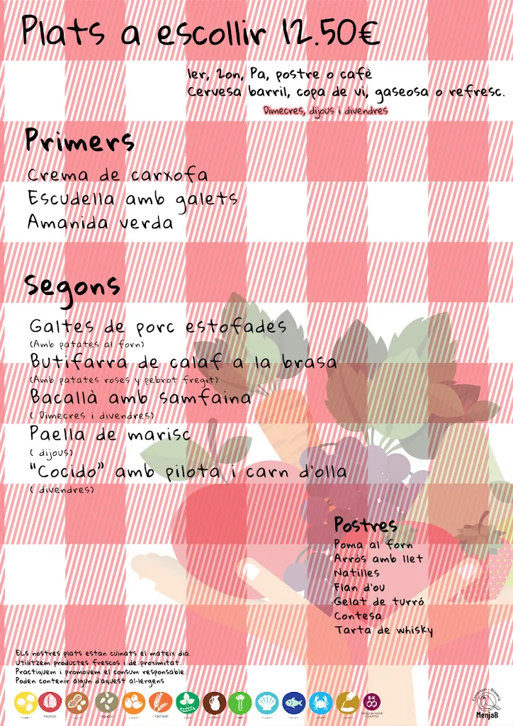 Menu_MenjaB Igualada Restaurant Cafeteria_Igualada_image_1
