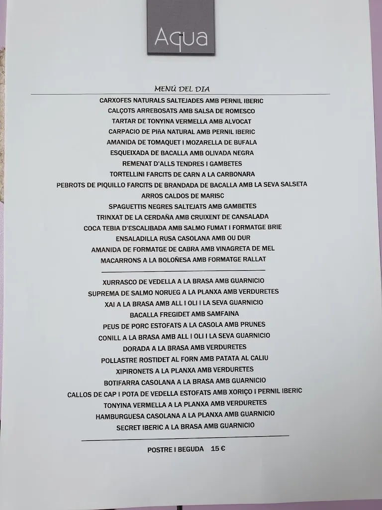 Menü_Restaurante Igualada - Cafetería Igualada - Aqua_Igualada_Bild_3