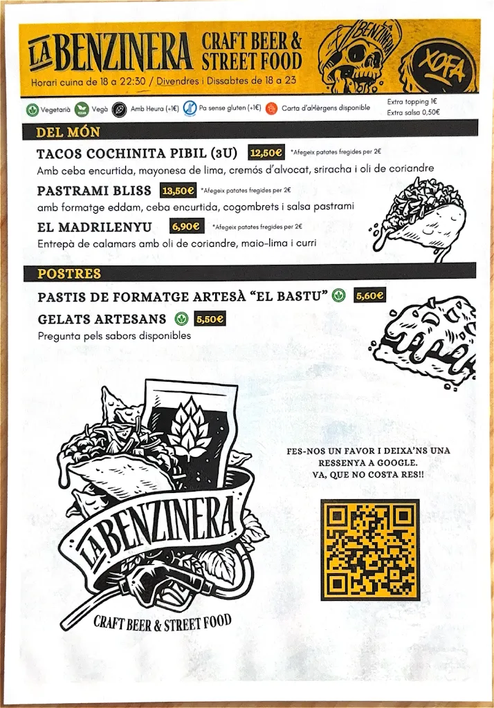 Menu_La Benzinera Craft Beer & Street Food_Igualada_image_2
