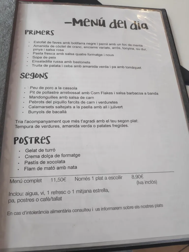 Menu_Cafè Restaurant Andorra_Igualada_immagine_3