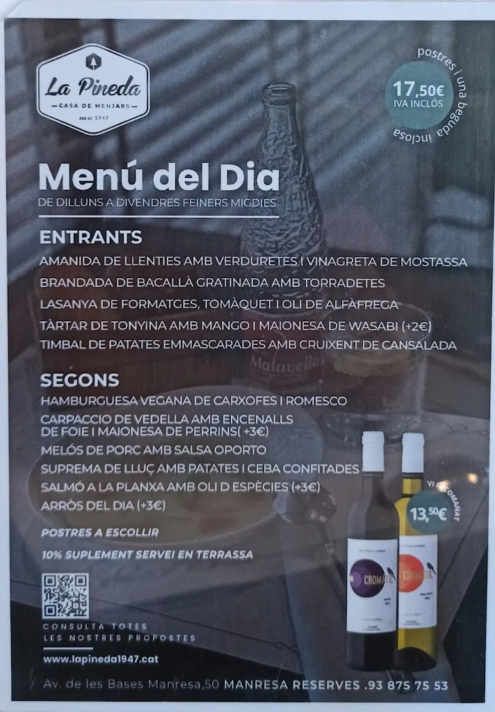 Menü_Restaurant La Pineda_Manresa_Bild_3