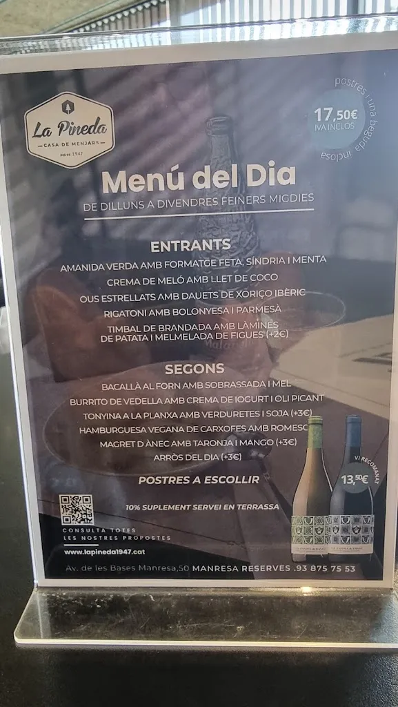 Menü_Restaurant La Pineda_Manresa_Bild_4