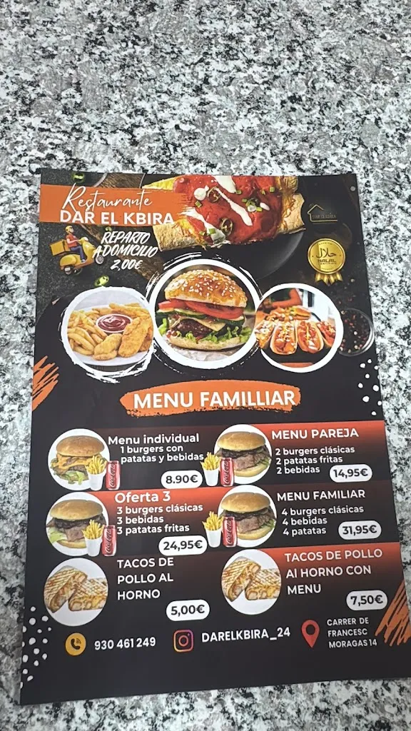 Menu_Restaurant Dar El Kbira_Manresa_immagine_1