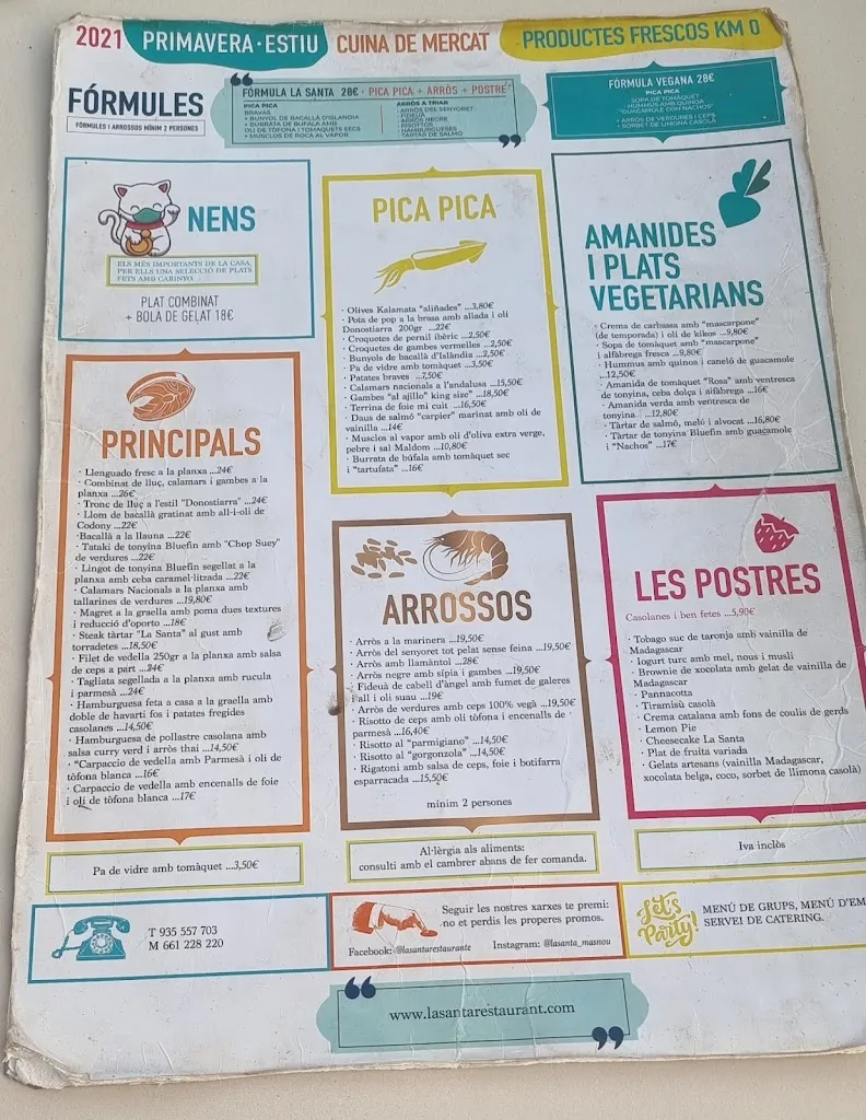 Menu_La Santa Restaurant_Masnou El_image_3