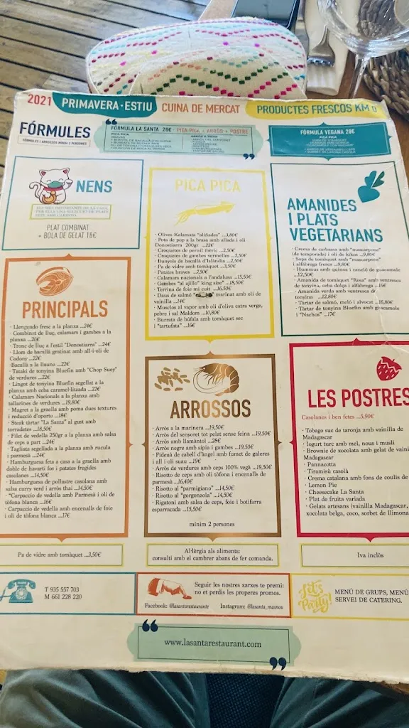 Menu_La Santa Restaurant_Masnou El_image_4