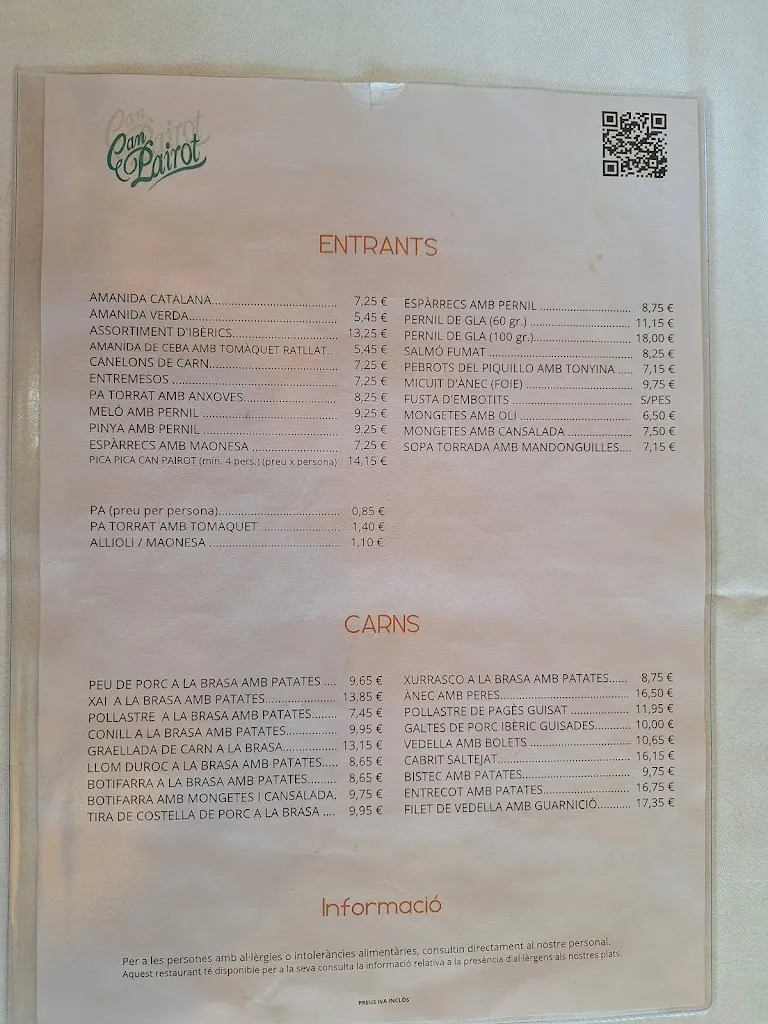 Menu_Restaurant Can Pairot_Masies de Voltregà Les_image_3