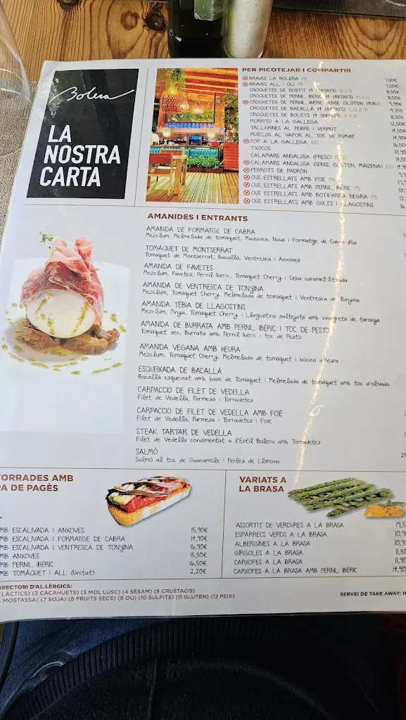 Menu_Restaurante la Bolera & el porxo de la bolera_Matadepera_immagine_1