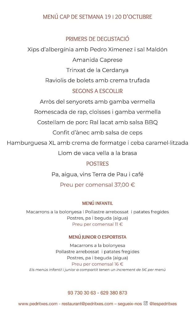 Menu_Pedritxes Restaurant_Matadepera_image_2