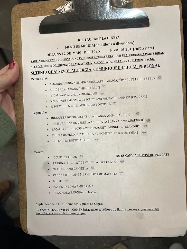 Menu_Restaurant la Ginesa_Matadepera_image_1
