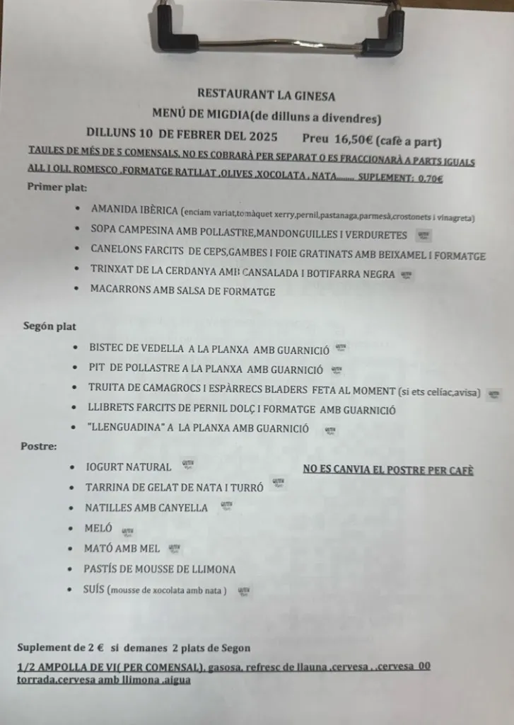 Menu_Restaurant la Ginesa_Matadepera_image_2