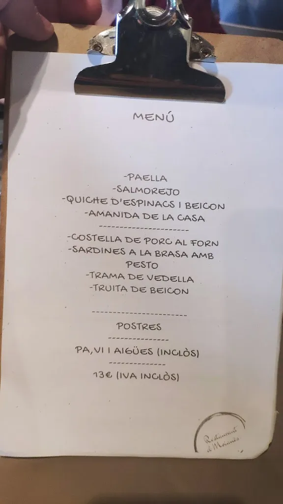 Menu_Cafeteria Restaurant Moianès_Moià_image_4