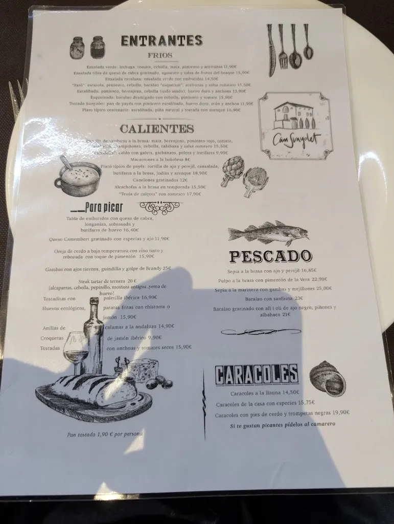 Menu_Restaurant Can Sunyolet_Martorell_image_3