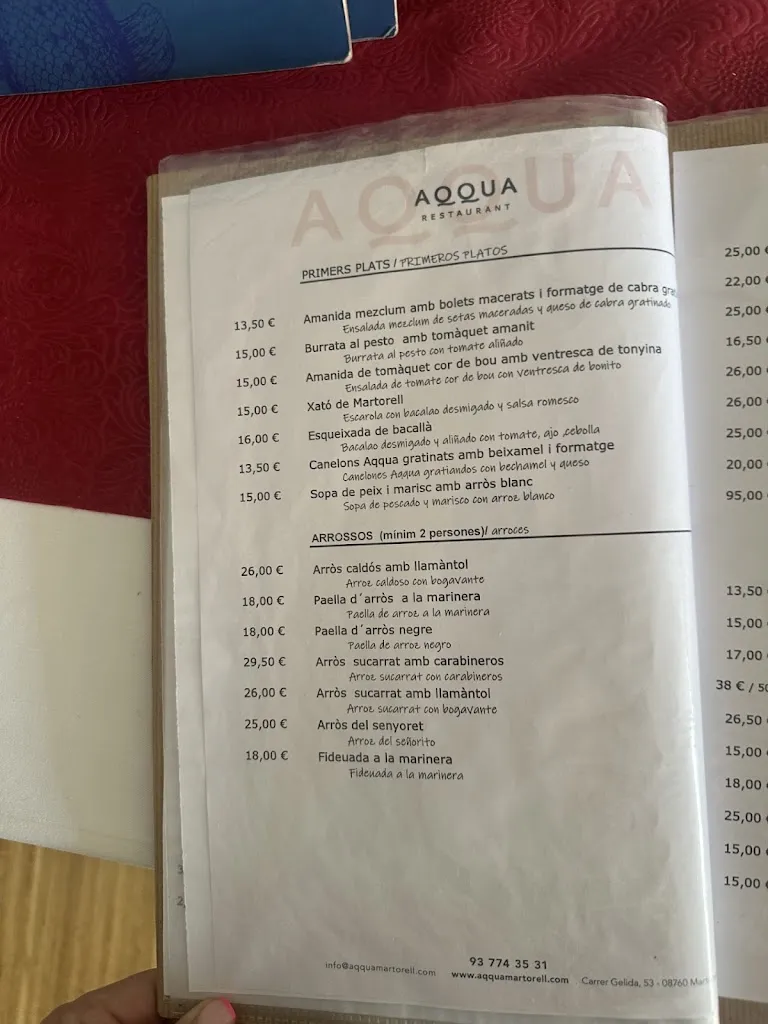Menu_Restaurant Aqqua_Martorell_image_1