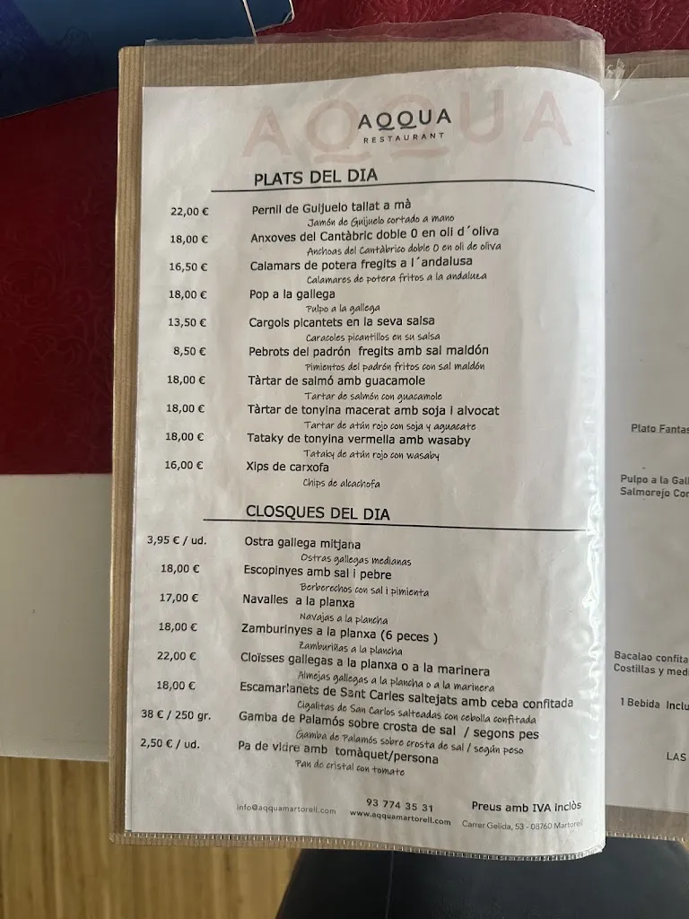 Menu_Restaurant Aqqua_Martorell_image_2