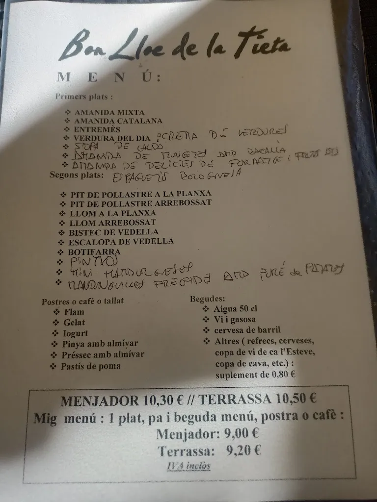 Menu_Bon Lloc de la Tieta_Martorell_immagine_1