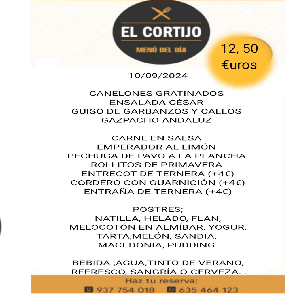 Menu_Restaurant El Cortijo_Martorell_image_1