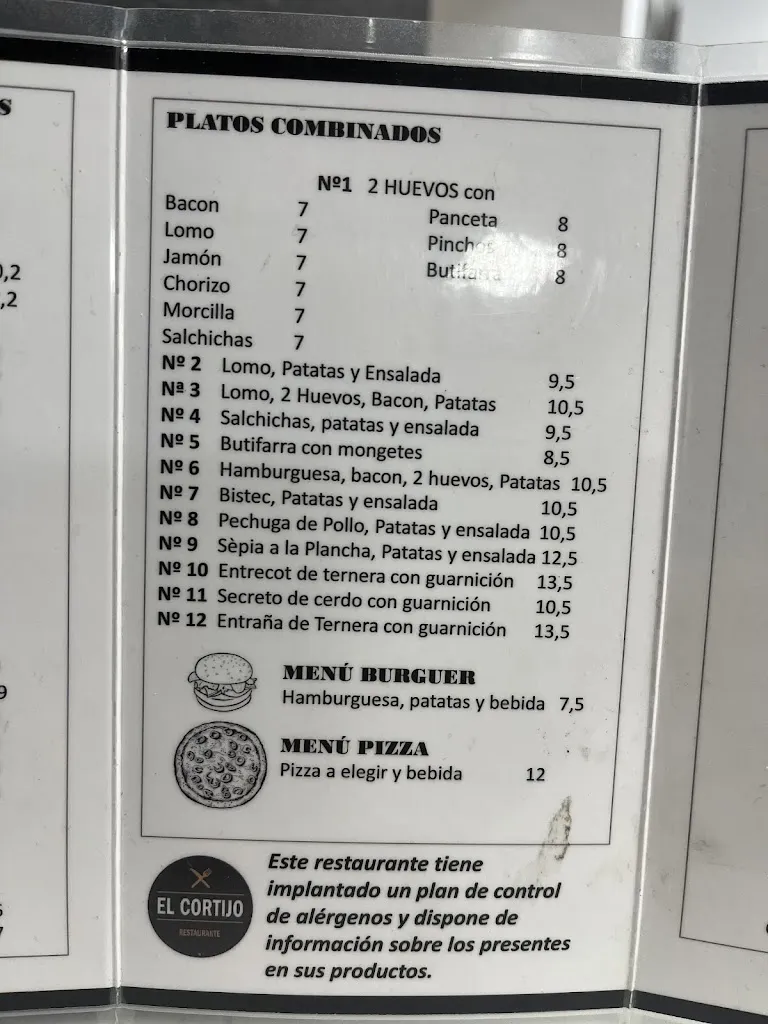 Menu_Restaurant El Cortijo_Martorell_image_3