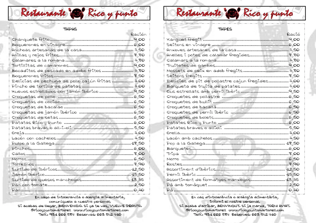 Menu_Bar Restaurante Rico y Punto_Martorell_image_1