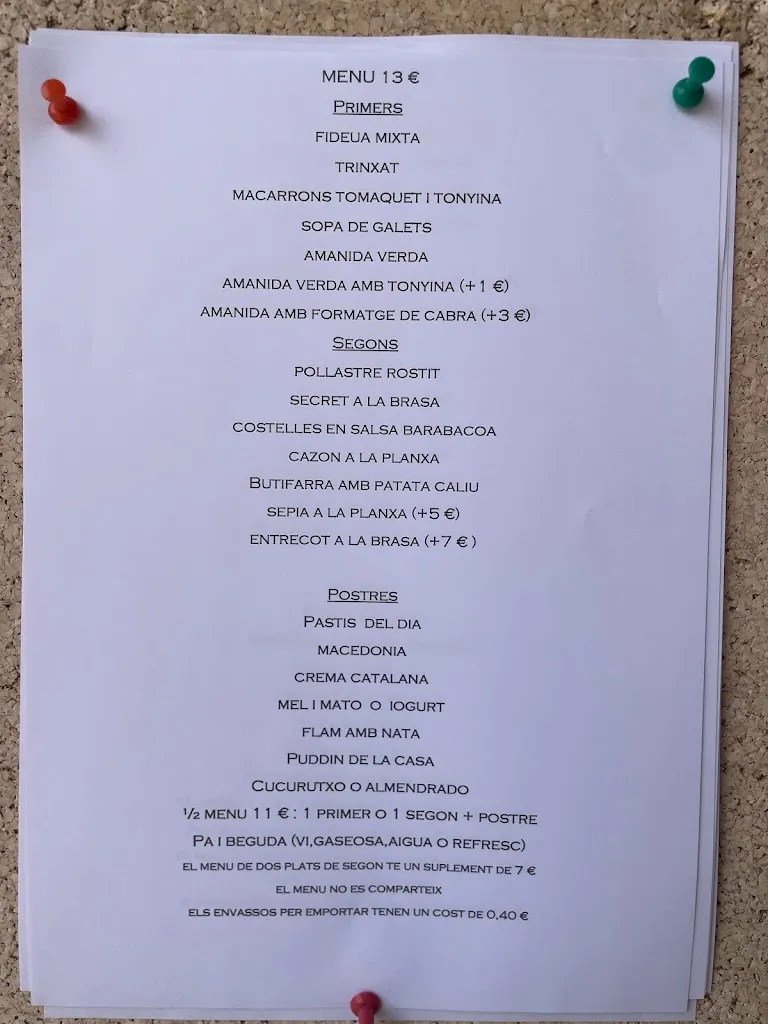 Menu_Restaurant La Pedrosa_Masquefa_image_1