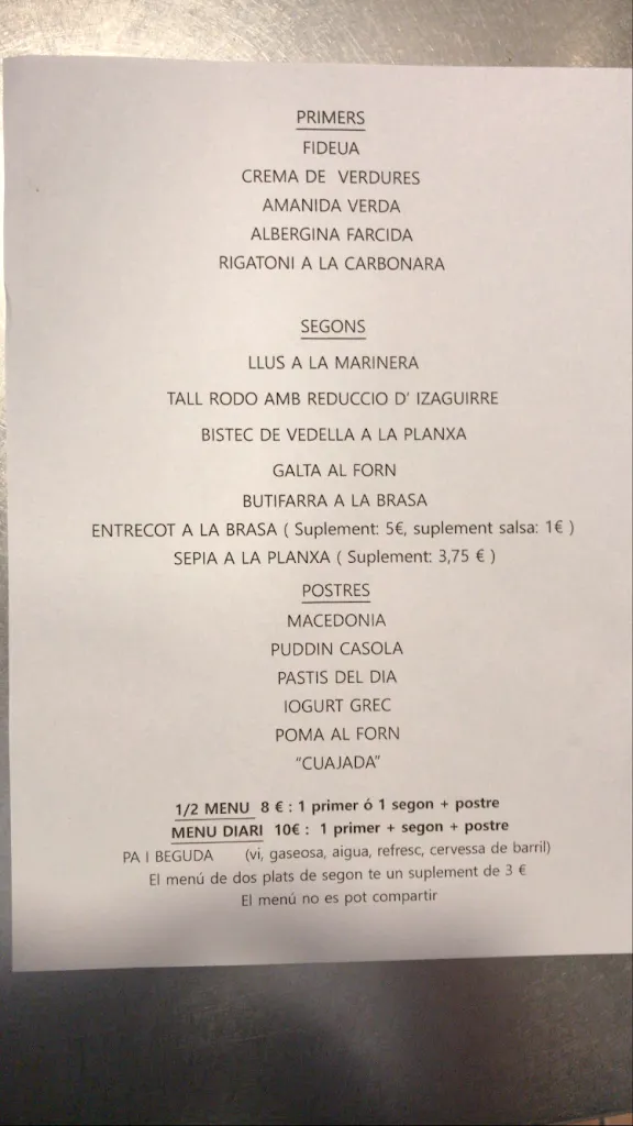 Menu_Restaurant La Pedrosa_Masquefa_image_2