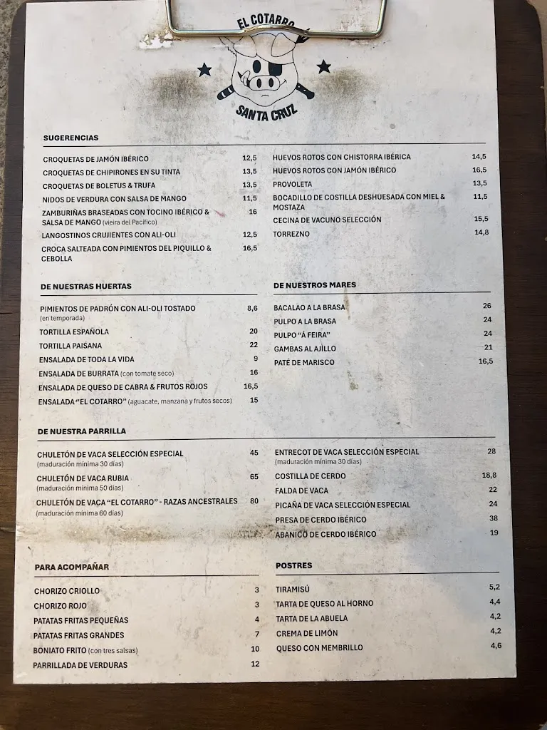 Menu_El Cotarro Restaurant_Oleiros_image_2