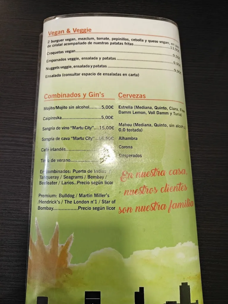 Menu_Bar Restaurant Martu City_Martorelles_image_2
