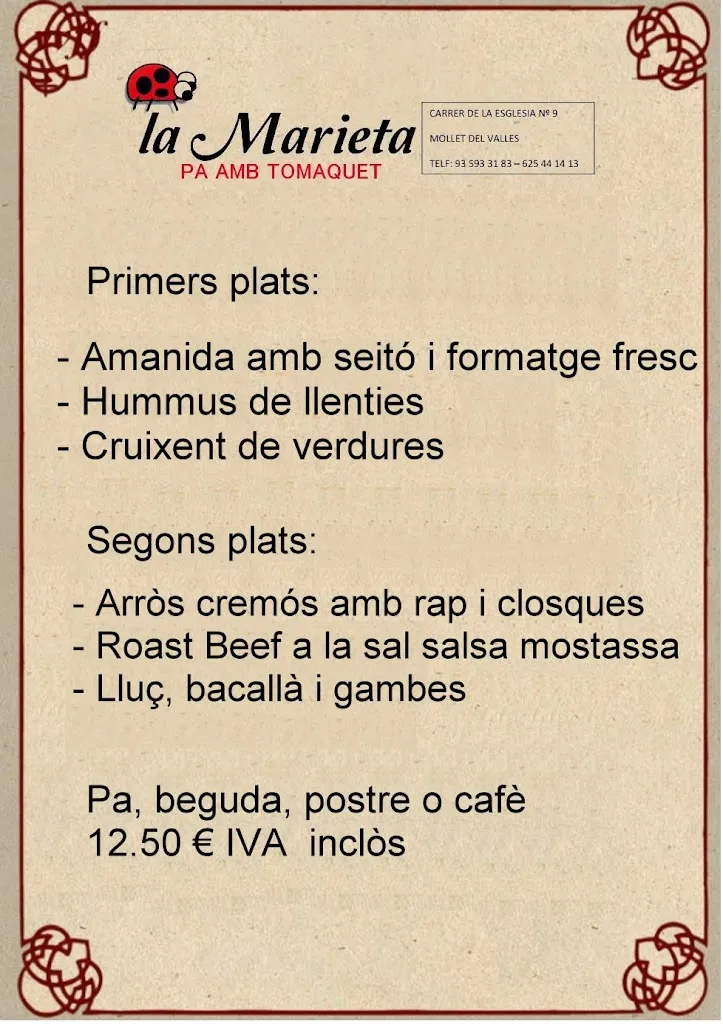 Menu_Restaurant La Marieta_Martorelles_image_3