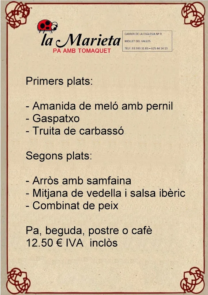 Menu_Restaurant La Marieta_Martorelles_image_4