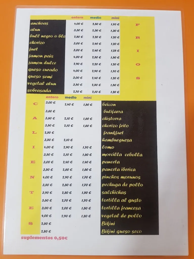 Menu_Bar Restaurant Familiar_Martorelles_image_1