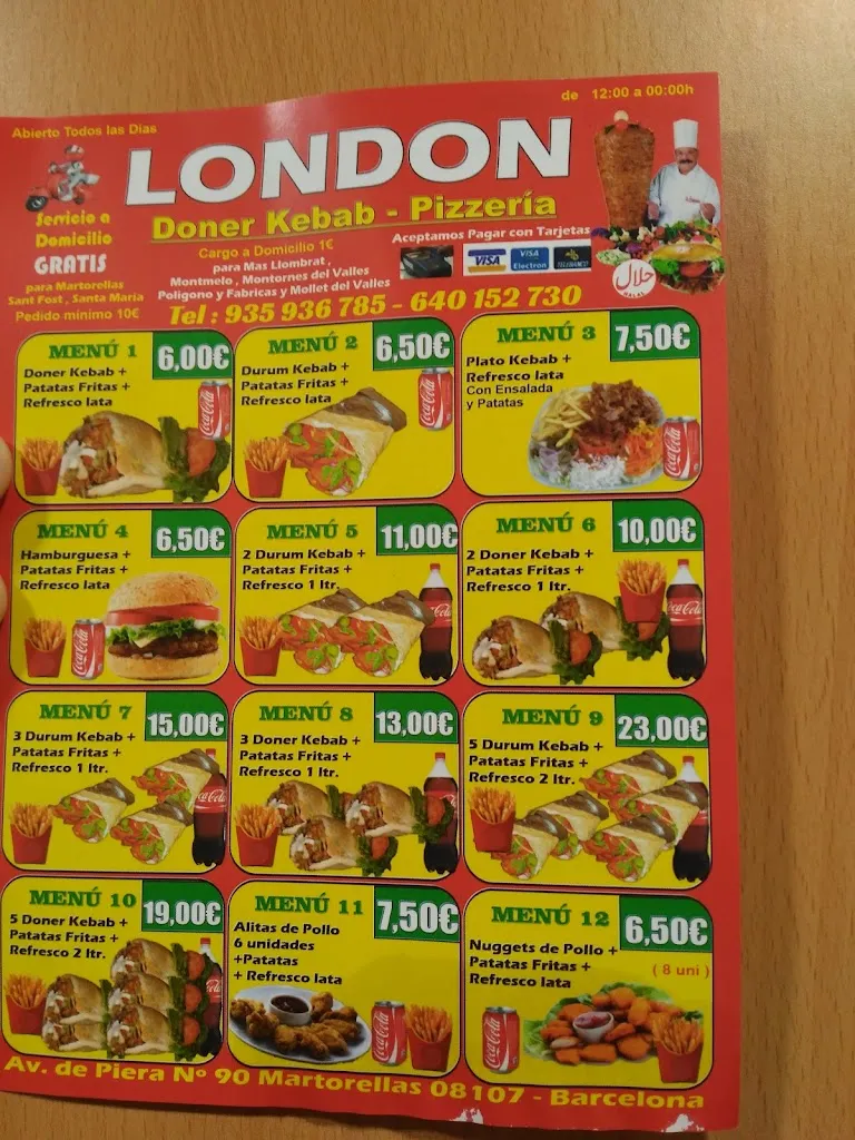 Menu_London Doner Kebab & Fast Food_Martorelles_image_2