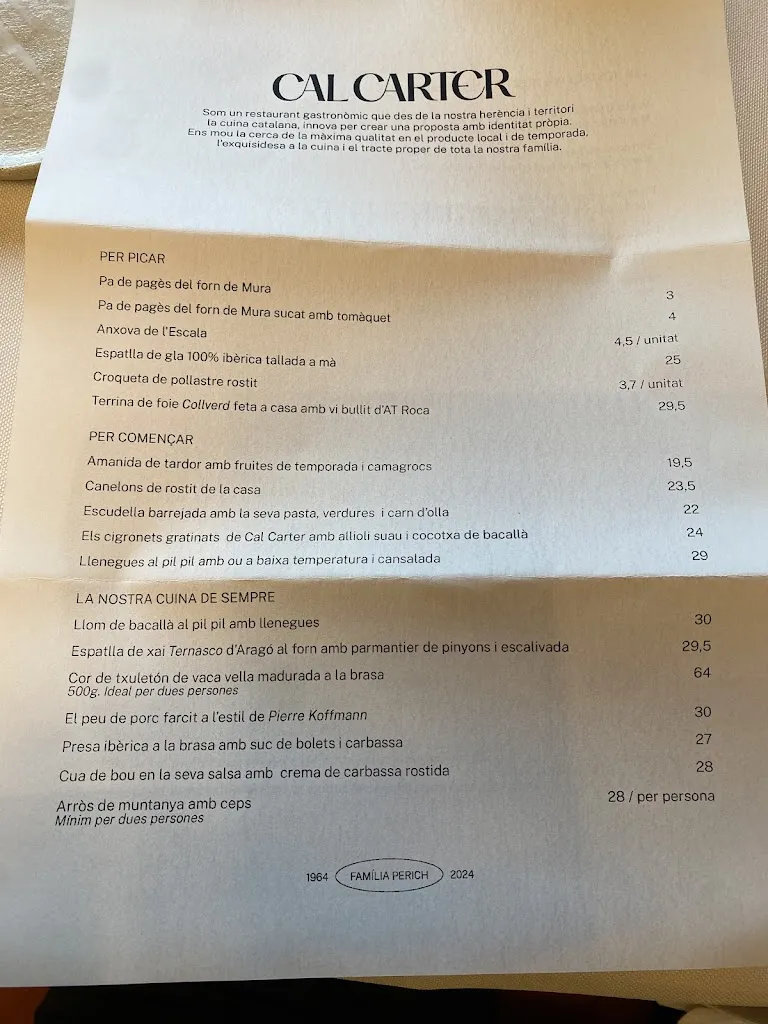 Menu_Restaurant Cal Carter_Mura_immagine_1