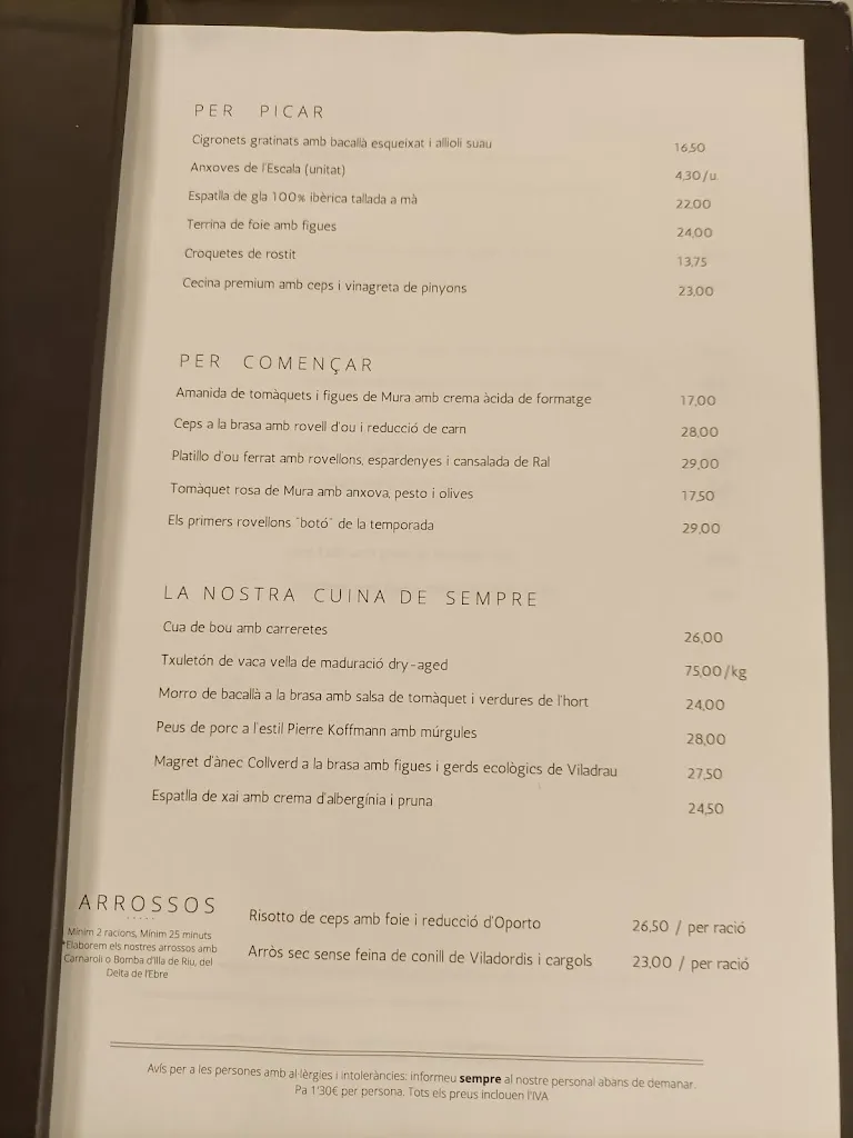 Menu_Restaurant Cal Carter_Mura_immagine_3