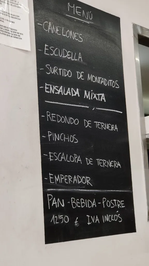 Menu_Bar Restaurant El Pedregal_Montmeló_image_1