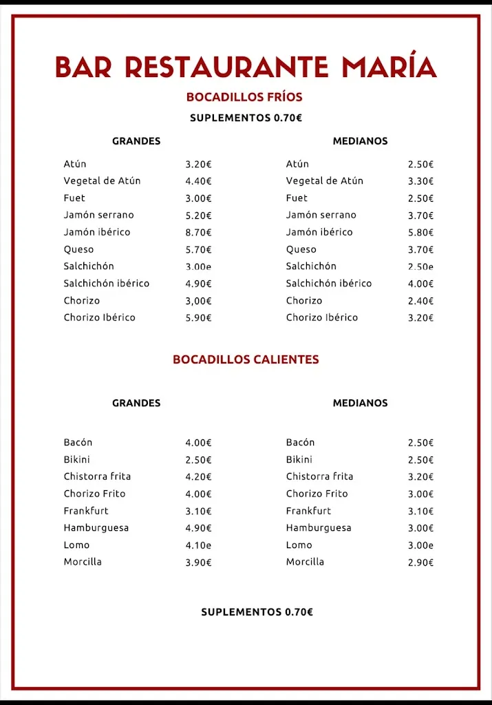 Menu_Bar Restaurant Maria_Montmeló_image_2