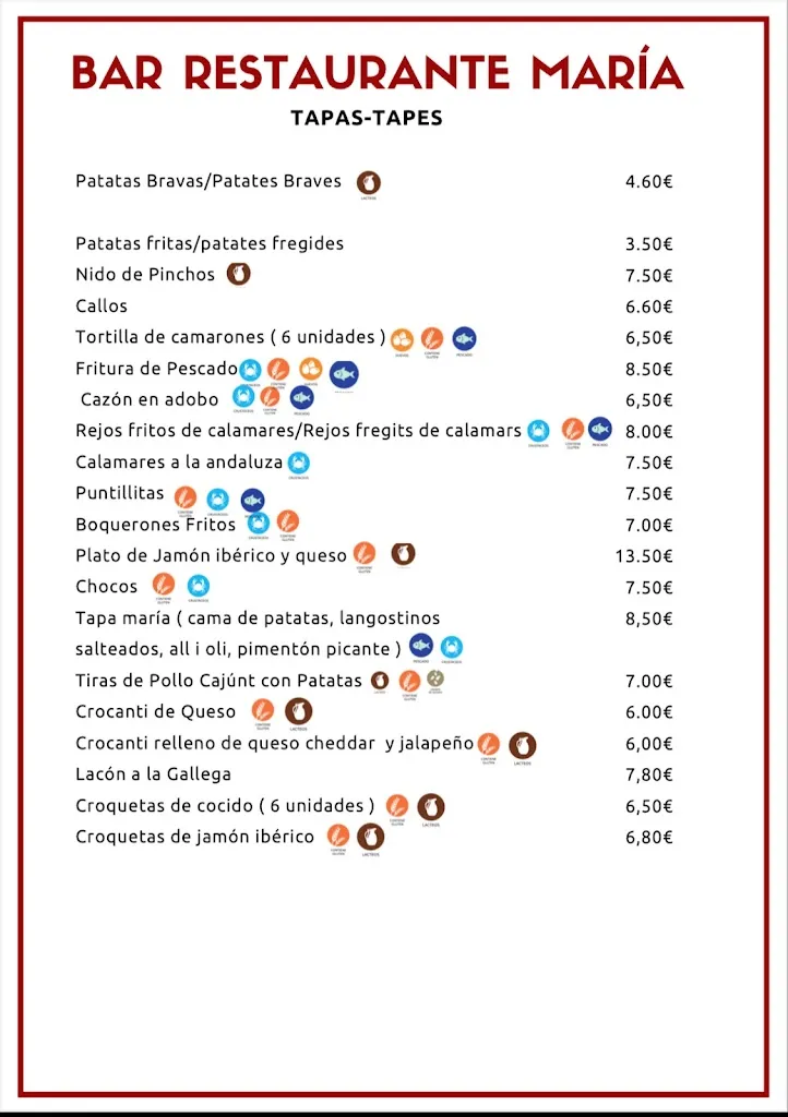 Menu_Bar Restaurant Maria_Montmeló_image_4