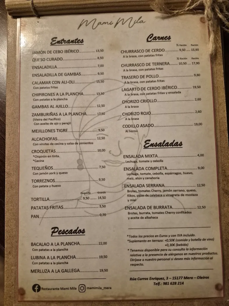 Menu_Restaurante Mami Mila_Oleiros_immagine_1